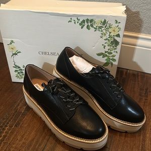 Chelsea & Violet Irena Black Platform Oxford- Sold out quickly in stores!
